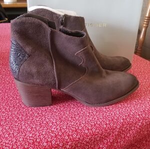 Marc Fisher Burnished Suede Booties. Never Worn